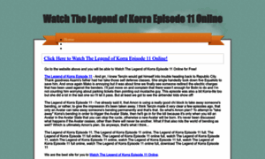 Watchthelegendofkorraepisode11.webstarts.com thumbnail