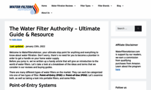 Waterfiltersadvisor.com thumbnail