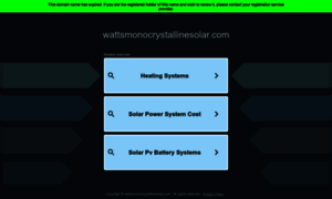 Wattsmonocrystallinesolar.com thumbnail