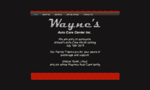 Waynesautocare.com thumbnail