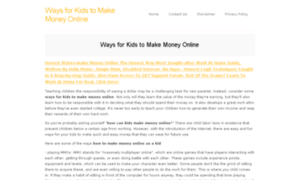 Waysforkidstomakemoneyonline.com thumbnail