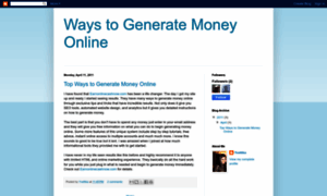 Waystogeneratemoney.blogspot.com thumbnail