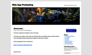 Webapppentest.wordpress.com thumbnail