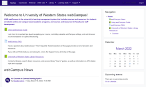 Webcampus.uws.edu thumbnail