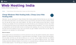 Webhostingsitesindia.co.in thumbnail