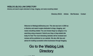 Webloglinkdirectory.com thumbnail