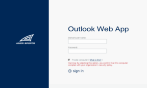 Webmail.amersports.com thumbnail