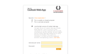 Webmail.caesars.com: Outlook