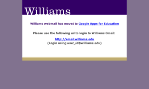 Webmail.williams.edu thumbnail