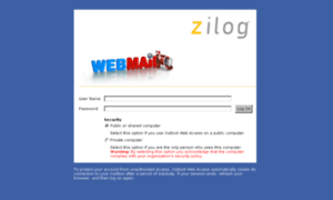 Webmail.zilog.com thumbnail