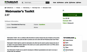 Webmaster-s-toolkit.findmysoft.com thumbnail