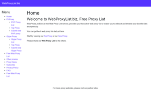 Webproxylist.biz thumbnail
