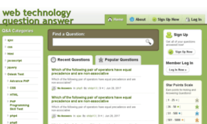 Webtechnologyquestionanswer.softwaresolutioninc.com thumbnail