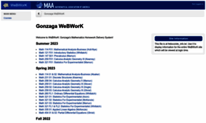 Webwork.gonzaga.edu thumbnail