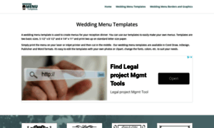 Weddingmenutemplate.com thumbnail