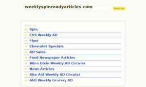 Weeklyspinreadyarticles.com thumbnail