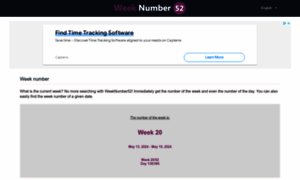Weeknumber52.com thumbnail