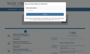 Westvirginiajobdepartment.com thumbnail