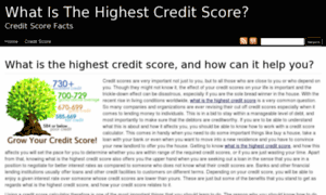 Whatisthehighestcreditscore.co thumbnail