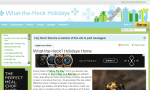Whattheheckholidays.wikifoundry.com thumbnail