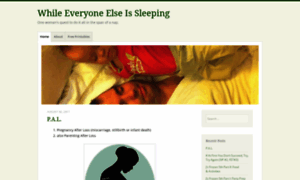 Whileeveryoneelseissleeping.wordpress.com thumbnail