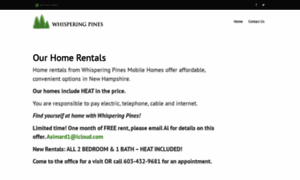 Whisperingpinesmobilehomerental.com thumbnail