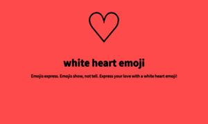 Whiteheartemoji.com thumbnail