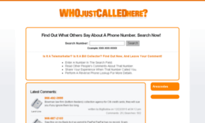 Whojustcalledhere.net thumbnail