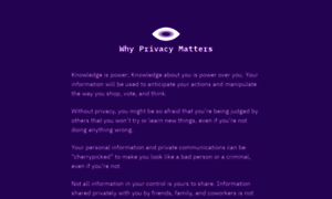Whyprivacymatters.org thumbnail