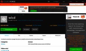 Wicd.sourceforge.net thumbnail