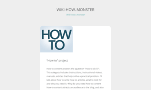 Wiki-how.monster thumbnail