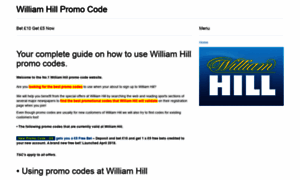 Williamhillpromocode.com thumbnail