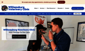 Williamsburgveterinaryclinic.org thumbnail