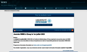 Wims.univ-cotedazur.fr thumbnail