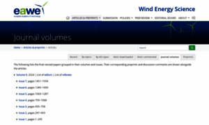 Wind-energ-sci.net thumbnail