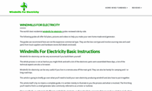Windmills-for-electricity-plans.com thumbnail