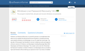 Windows-live-password-recovery.software.informer.com thumbnail