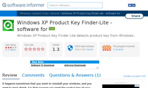 Windows-xp-product-key-finder-lite-softw.software.informer.com thumbnail