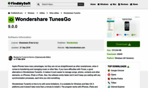 Wondershare-tunesgo.findmysoft.com thumbnail