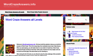 Wordcrazeanswers.info thumbnail