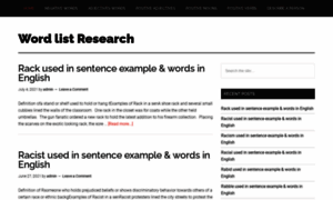 Wordlistresearch.com thumbnail