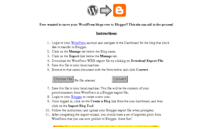 Wordpress2blogger.appspot.com thumbnail