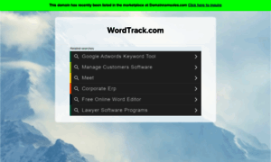 Wordtrack.com thumbnail