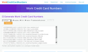 Workcreditcardnumbers.com thumbnail