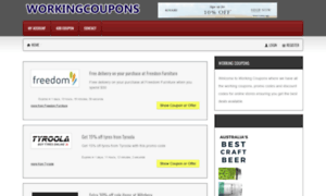 Workingcoupons.com.au thumbnail