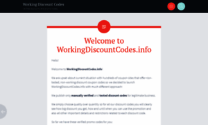 Workingdiscountcodes.info thumbnail