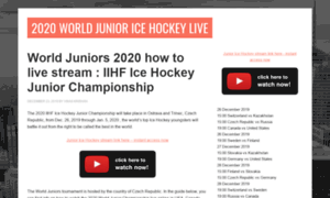 Worldjunioricehockey.live thumbnail