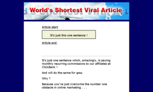 Worlds-shortest-viral-article.com thumbnail