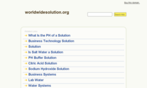 Worldwidesolution.org thumbnail