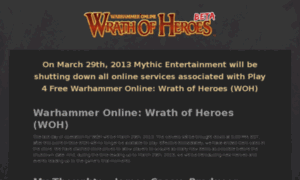 Wrathofheroes.warhammeronline.com thumbnail